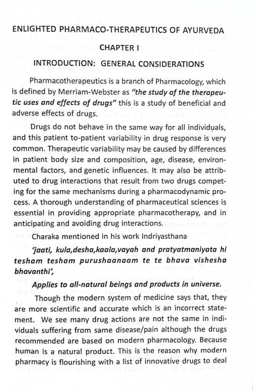 Enlighted Pharmaco Therapeutics of Ayurveda